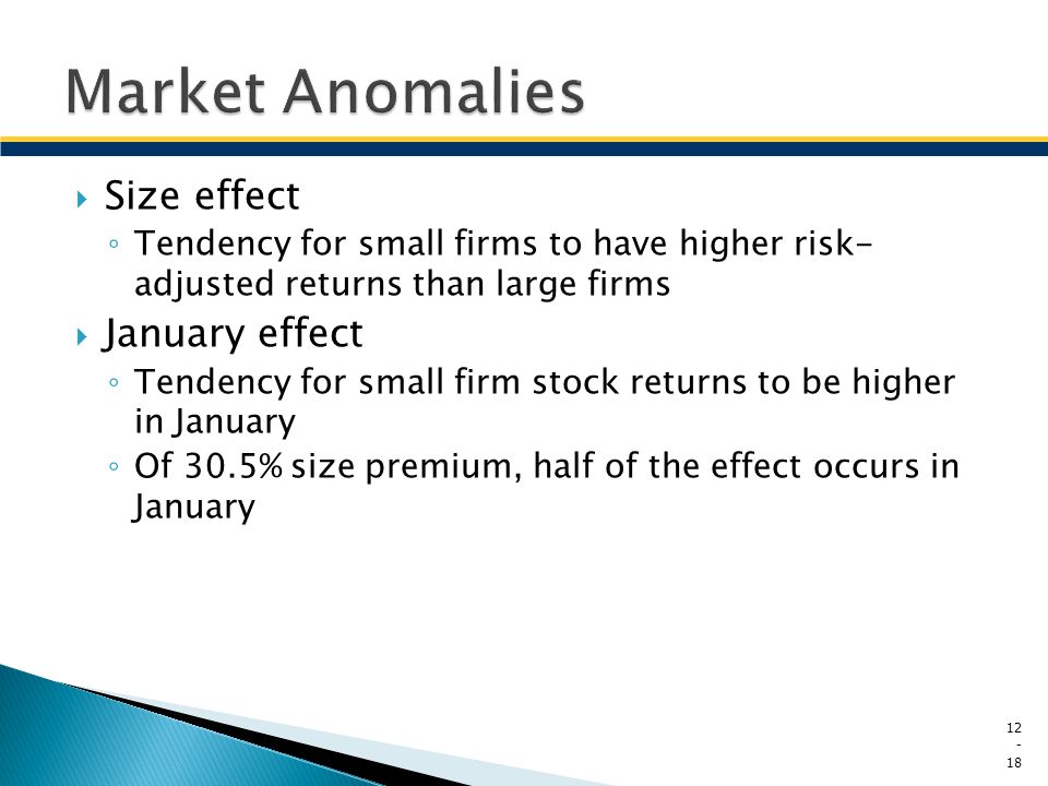 stock market anomalies value effect